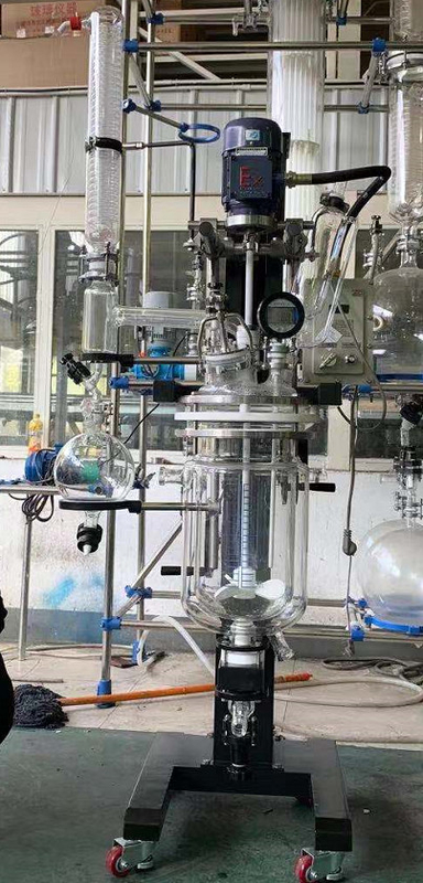 Chemglass Lab Jacketed Glass Reactor 10L 600 Rpm/Min Stainless Steel