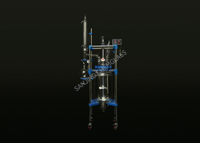 Anti Corrosion Laboratory Reactor Vessel , Borosilicate Glass Reactor High Vacuum Degree