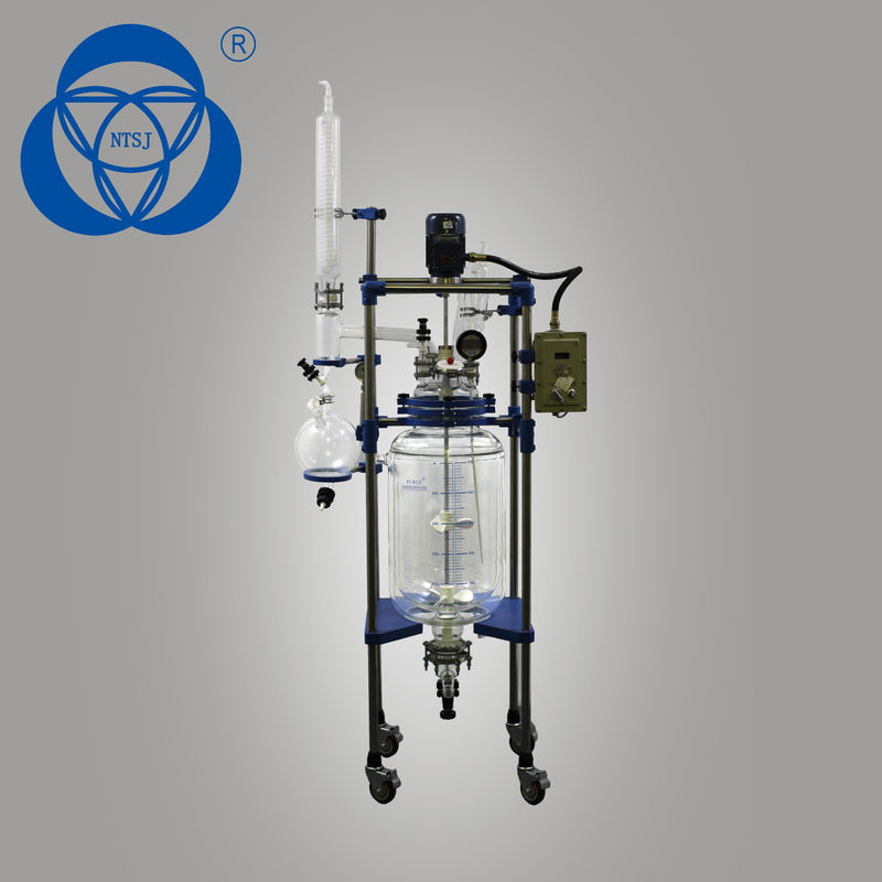 Anti Corrosion Laboratory Reactor Vessel , Borosilicate Glass Reactor High Vacuum Degree