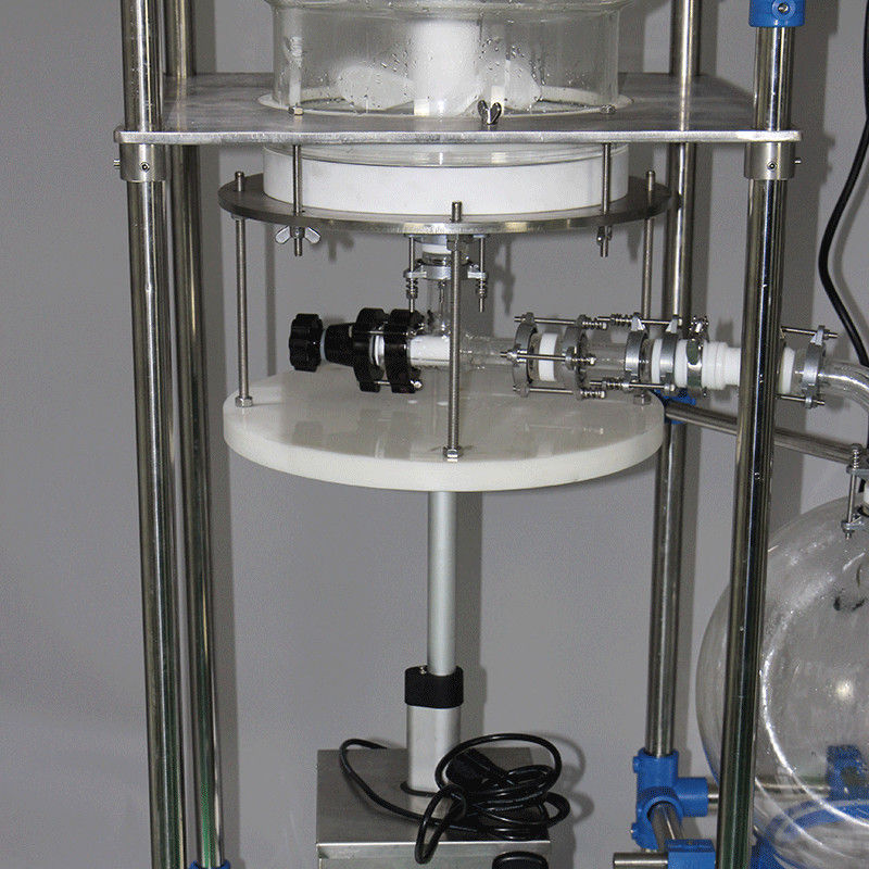 Essential Oil Extracting Chemical Glass Reactor 50l With Vertical Condenser