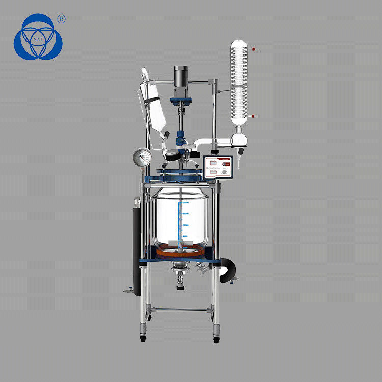 Transparent Lab Glass Reactor , Jacketed Glass Reactor Explosion Proof High Safety