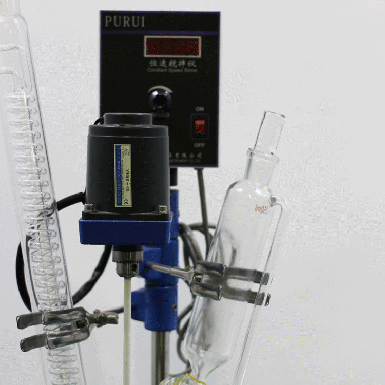 Biological Jacketed Glass Vessel , Chemical Glass Reactor Constant Pressure Feeding