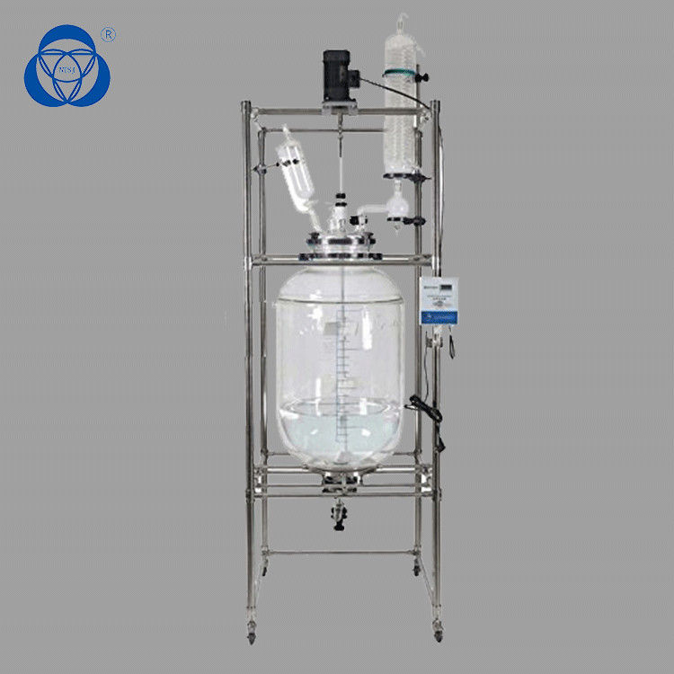 Customized 50L Chemical Glass Reactor CE Approved Lab Application