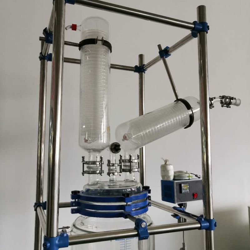 Big Volume 100L Jacketed Glass Reactor For Lab Chemical Usage