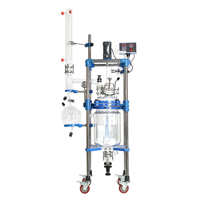Lab jacketed Glass Reactor 10L Chemical Reaction Kettle