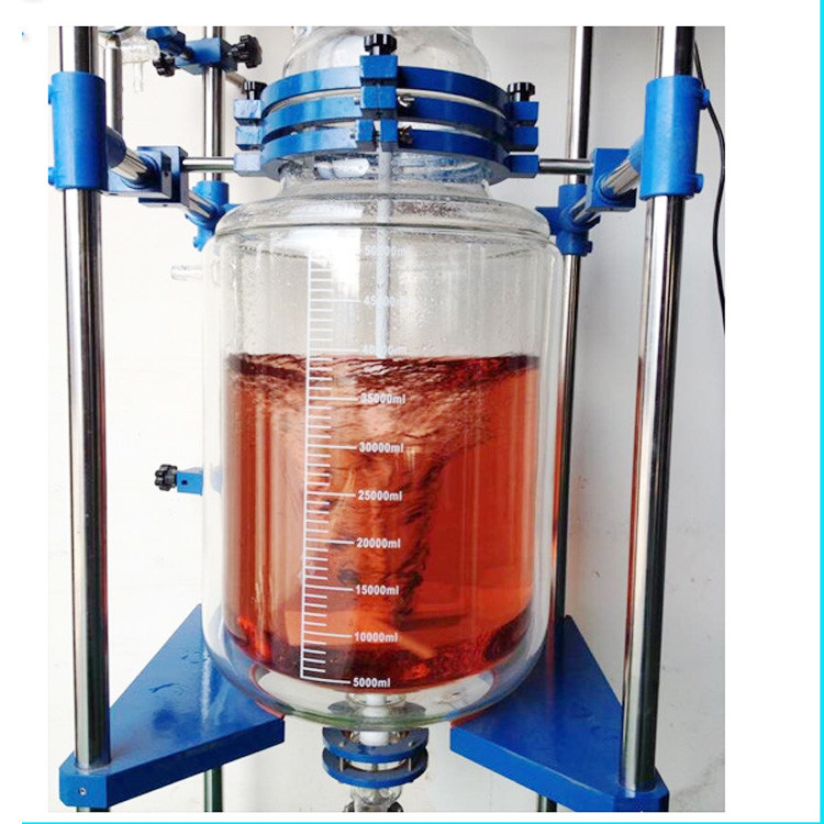 Lab jacketed chemical Glass Reactor 50L vessel
