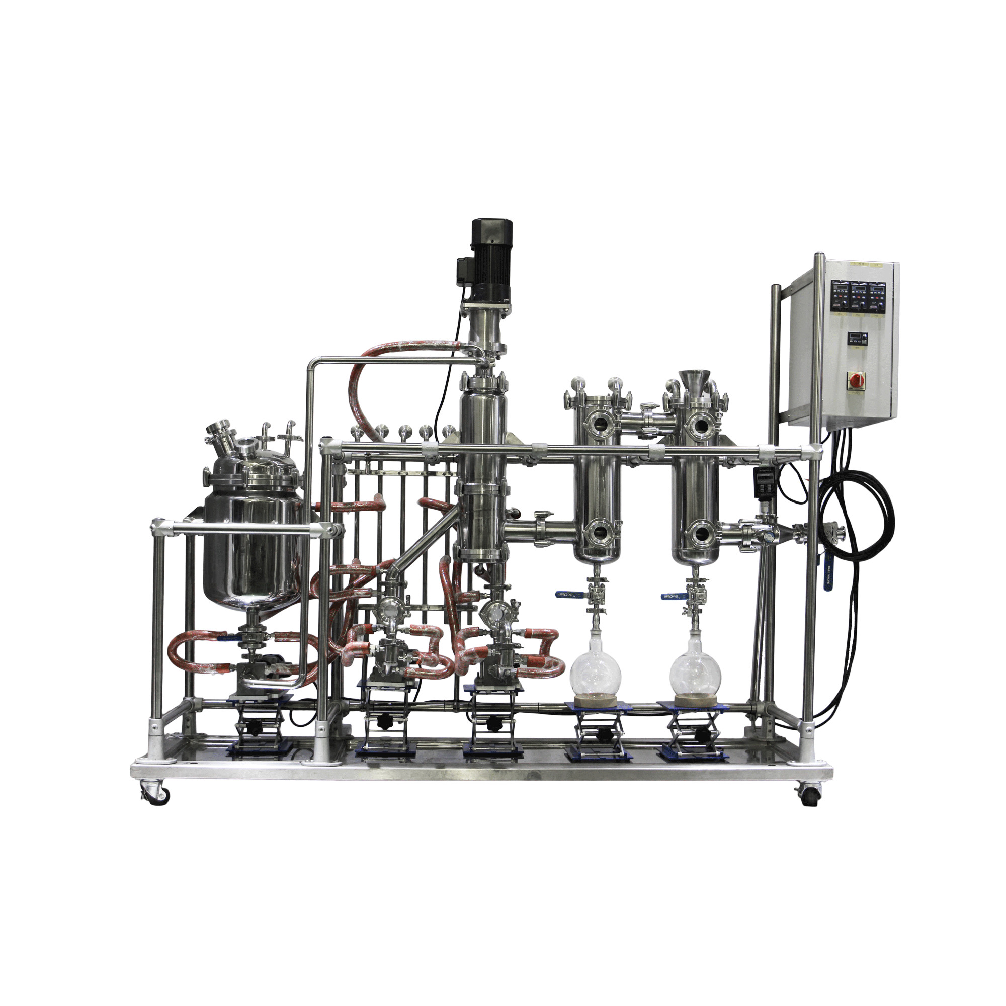 Wipe Film Distillation Euiqpment Essential Oil Steam Distillation Apparatus High Vacuum Pressure