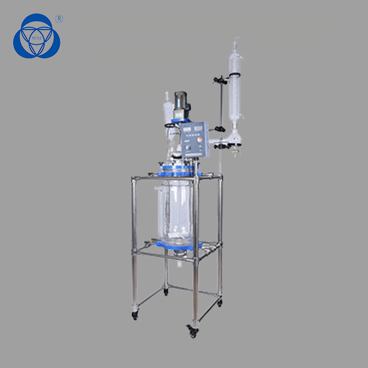 Agitated Electric Glass Chemical Reactor Liquid Mixing For Chemistry Laboratory