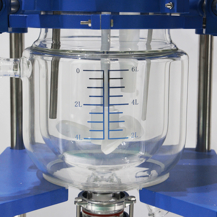 Alcohol Distillation Lab Glass Reactor , Borosilicate Glass Reactor Multi Functional