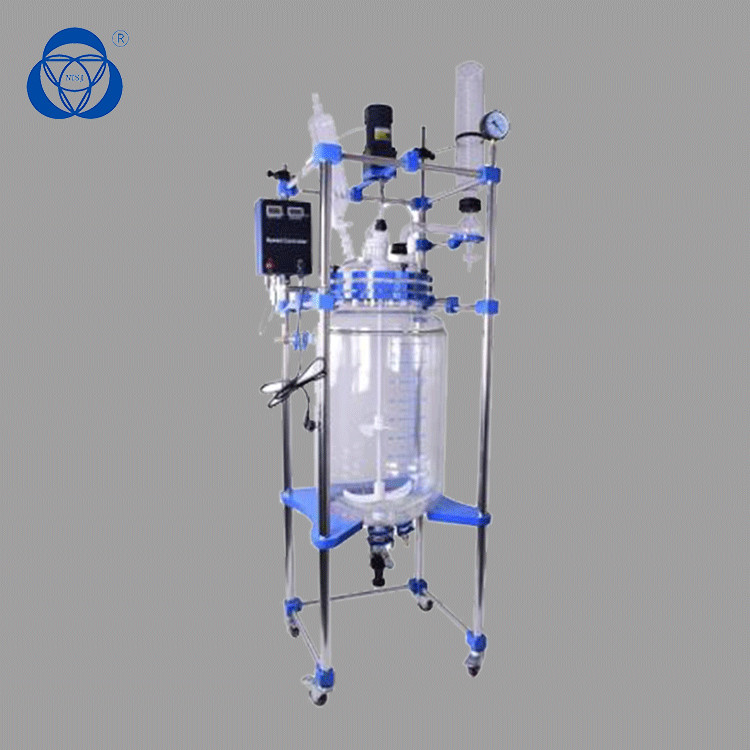 10L Jacketed Glass Reactor , Lab Glass Reactor For Pharmaceutical Industry